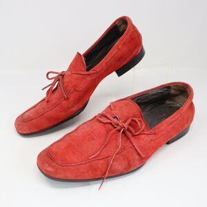 TOD'S Luxury Suede Loafer Coral MADE IN ITALY Mens Size 7 (8.5 US Size)